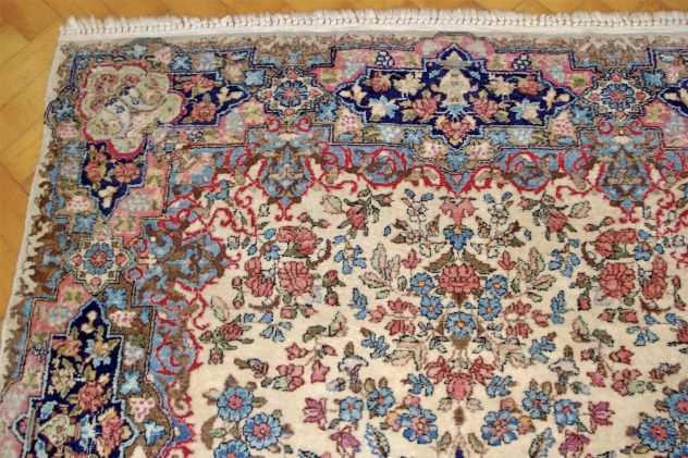 Tappeto persiano antico KIRMAN antico annodato a mano, colori vegetali
