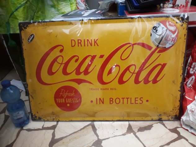 TARGA GIGANTE COCA COLA VINTAGE MADE IN GERMANY