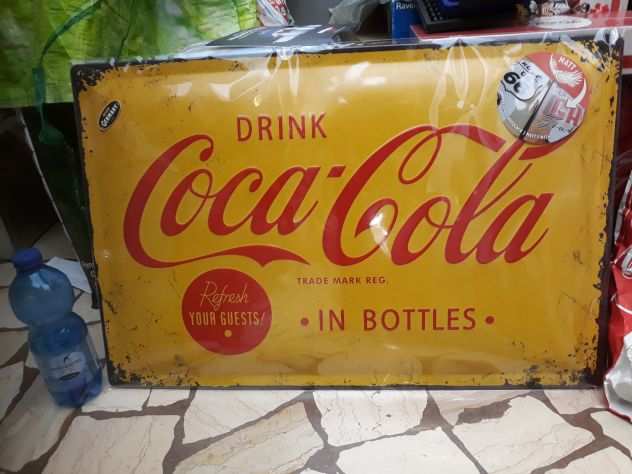 TARGA GIGANTE COCA COLA VINTAGE MADE IN GERMANY