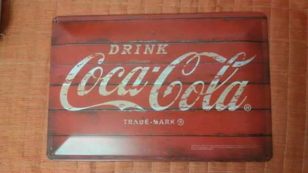 TARGA ORIGINALE COCA COLA VINTAGE METALLO