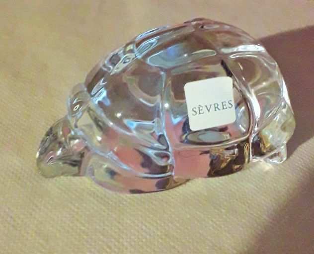 Tartaruga fermacarte Cristalli di SEVRES vintage articolo ndeg 54067 dimensioni