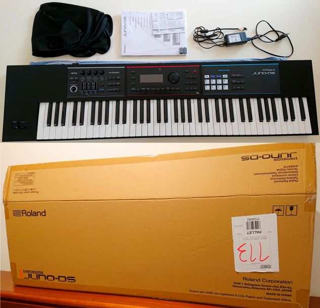 Tastiera Roland Juno DS 76 (sintetizzatore) pari al nuovo con scatola e telo