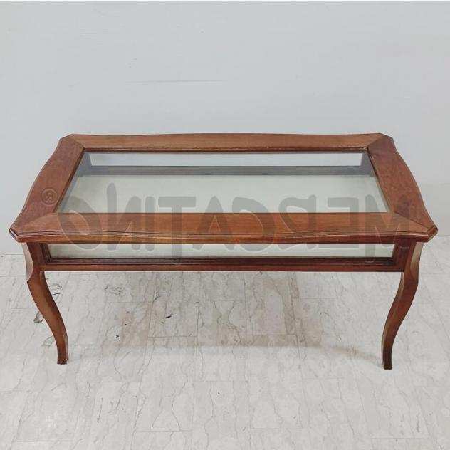 Tavolino legno chiaro vetrina - 100 x 49 x 50 cm.