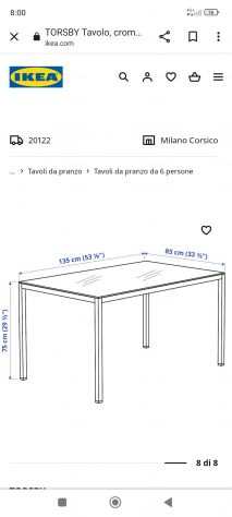 Tavolo 13585 vetro e cromato