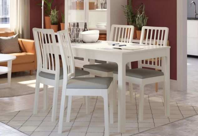 Tavolo allungabile, bianco, 120180x80 cm