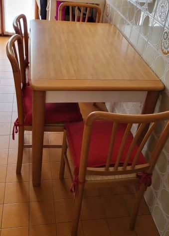 Tavolo allungabile legno e sedie