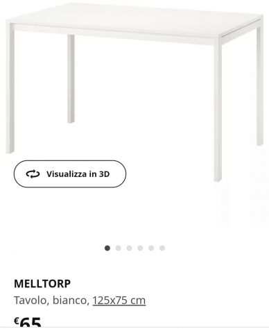 Tavolo bianco ikea 125x75