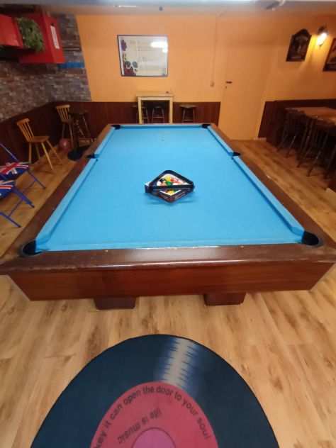 Tavolo da Biliardo,pool ,Buche larghe,Usato con panno nuovo.3 Mt x 2Mt
