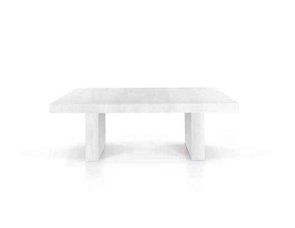 tavolo nobilitato finitura bianco consumato con 5 allunghe cm 50