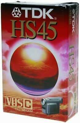 TDK HS45 VIDEOCASSETTA VHS-C 45 MINUTI PAL SECAM LP 90 MINUTI videocamera VHSC