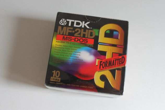 TDK MF-2HD - MS-DOS - 10 PACK FLOPPY DISKS - 1.44MB - FORMATTED -