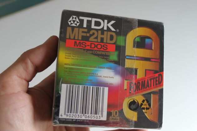 TDK MF-2HD - MS-DOS - 10 PACK FLOPPY DISKS - 1.44MB - FORMATTED -