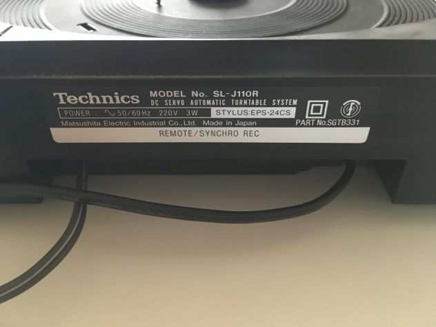 Technics SL-J110R giradischi turntable