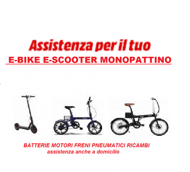 Tecnico e-bike monopattini biciclette batterie a domicilio