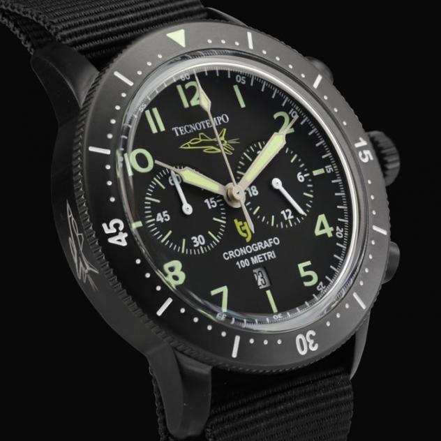 Tecnotempo - Chronograph - Special Edition Fighter Pilot - TT.100NA.QAT (NATO strap) - Uomo - 2023