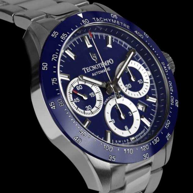 Tecnotempo - quotChrono Roundquot - Designed and Assembled in Italy - Swiss Movt - Limited Edition - TT.200RO.ABL (Blue) - Uomo - 2011-presente
