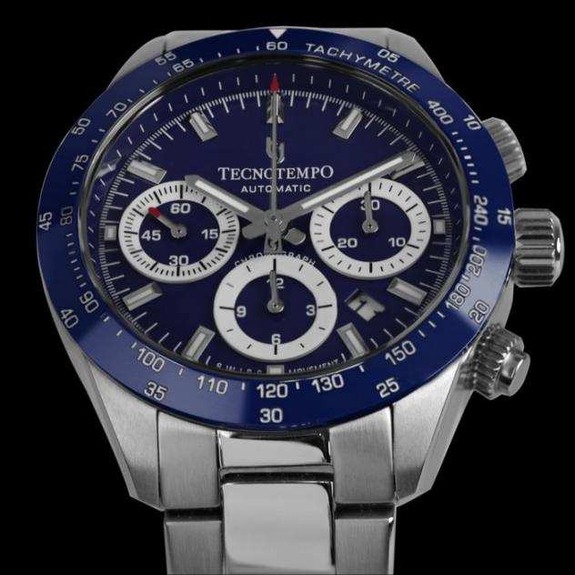 Tecnotempo - quotChrono Roundquot - Designed and Assembled in Italy - Swiss Movt - Limited Edition - TT.200RO.ABL (Blue) - Uomo - 2011-presente
