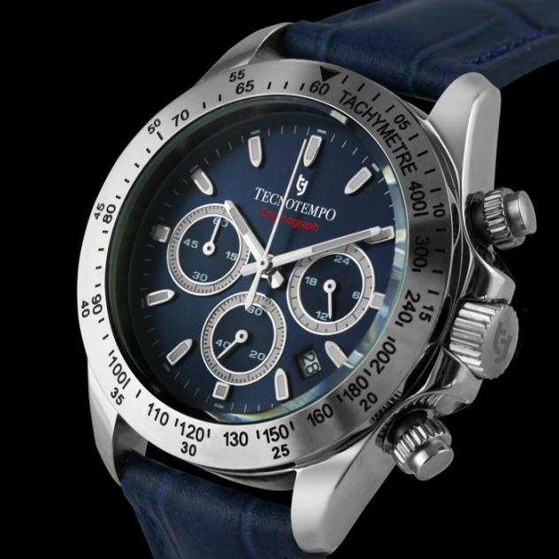 Tecnotemporeg - quotNO RESERVE PRICEquot Chronograph 100M - Limited Edition - - TT.100CR.PBL (BlueLeather strap) - Uomo - 2023