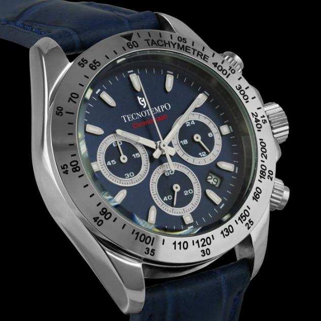 Tecnotemporeg - quotNO RESERVE PRICEquot Chronograph 100M - Limited Edition - - TT.100CR.PBL (BlueLeather strap) - Uomo - 2023