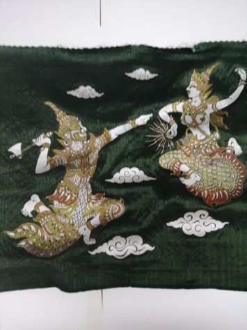 tela thailandese dipinta su seta