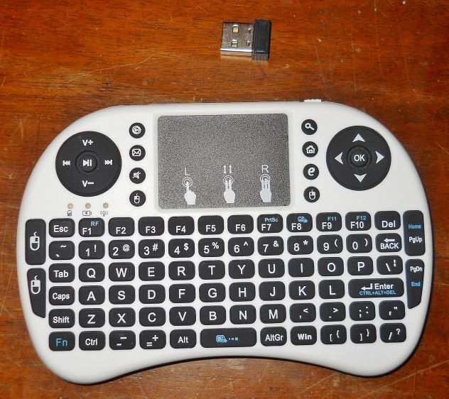 TELECOMANDO TV BOX TASTIERA QWERTY MOUSE TOUCHPAD PC ANDROID XBOX