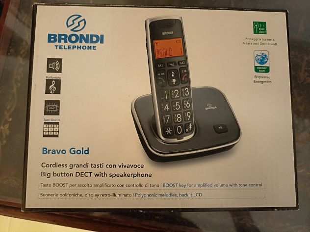 TELEFONO CORDLESS BRONDI ldquoBRAVO GOLDrdquo