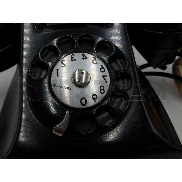 Telefono vintage rotella nero ericsson da tavolo