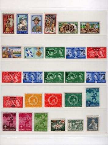 Tematica Scout, Scoutismo, Scouting, Baden-Powell - Album  25 foglietti  361 francobolli