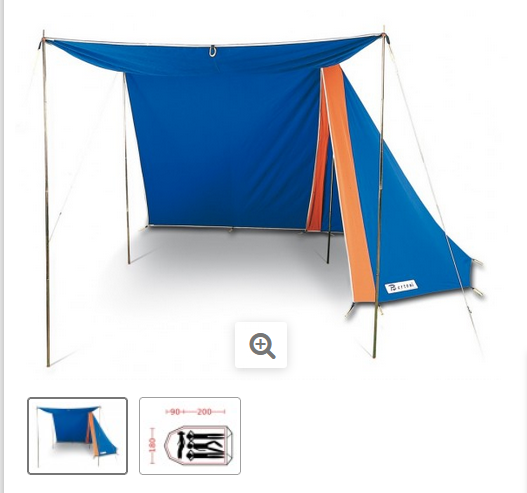 Tenda canadese con veranda