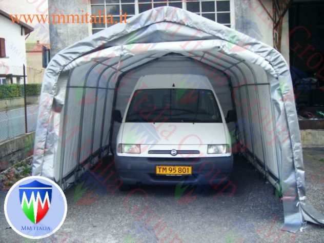 Tenda Garage 3,3 x 4,8 x 2,6 mt in acciaio telo in pvc550 ignifugo