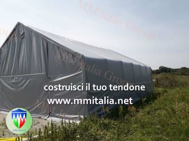 TENDONI AGRICOLI, STALLE MOBILI 8 X 18 X 3,96 MT. MM ITALIA