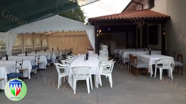 Tendoni per Feste, Bar Ristoranti 8 x 12 x 3,6 mt pvc 550 gr. mq. Ignifugo