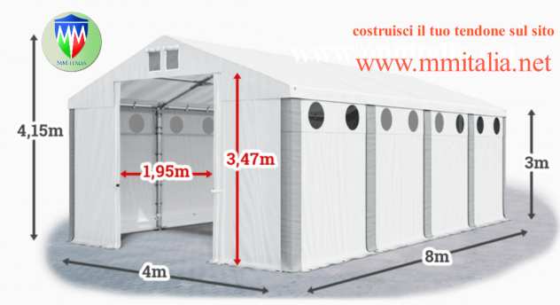Tendoni rimessaggio camper 4 x 8 mt euro 927,00 Professionali by MM Italia Group