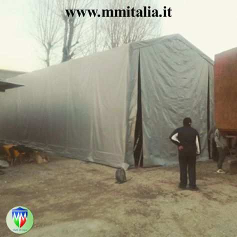 Tendoni Tunnel agricoli per rimessaggio , magazzino 6 x 12 x 4 pvc 720 gr. mq.