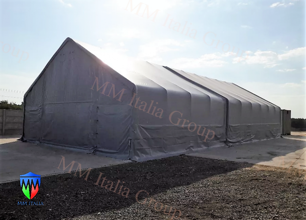 TENDONI TUNNEL PER ESSICAZIONE LEGNAME PELLET A MANTOVA 9 X 32 X 5,38 MT.