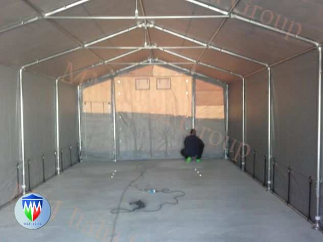 Tensostrutture Coperture Tunnel 5 x 8 x 2,91 mt. uso magazzino