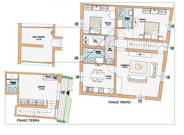Terratetto in vendita a San Frediano a Settimo - Cascina 120 mq Rif 1257859