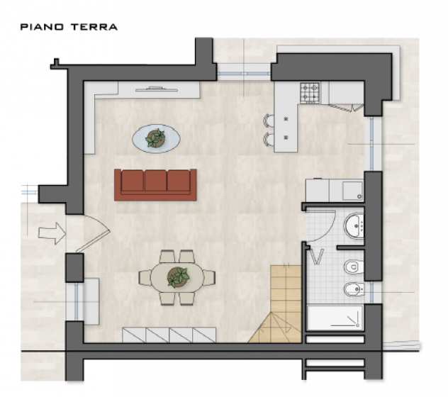 Terratetto in vendita a UOPINI - Monteriggioni 110 mq Rif 1057063