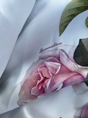 Tessuto abbigliamento floreale Monnalisa