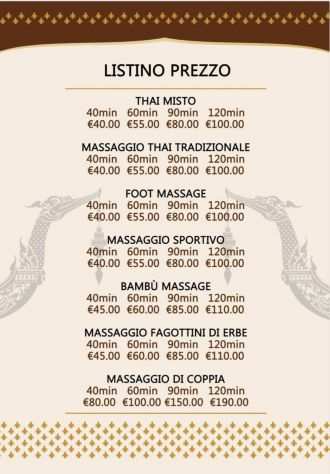 Thai massage  ambiente confortevole e sanificate massaggiatrice professionale