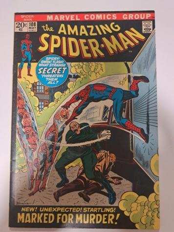 The Amazing Spider-Man 108 - 1st appearance of Sister Sun - Spillato - Prima edizione - (1972)