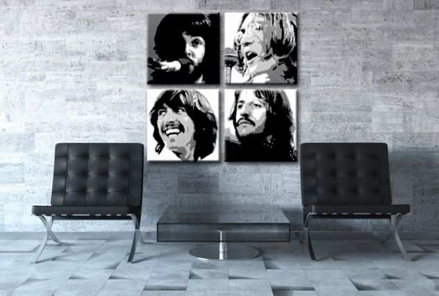 The Beatles dipinto a mano pop Art