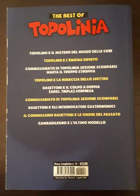 THE BEST OF TOPOLINIA Storie dal COMMISSARIATO PANINI COMICS 2020.