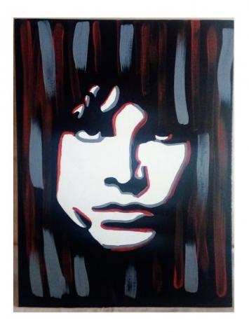 The Doors - Jim Morrison - Jim by Daniela Politi - Painting - Acrylic on Canvas - Opera drsquoarte  Dipinto - 20232023