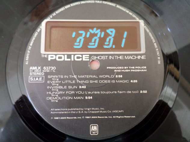 THE POLICE - Ghost in The Machine - LP  33 giri  Inner 1981 AampM