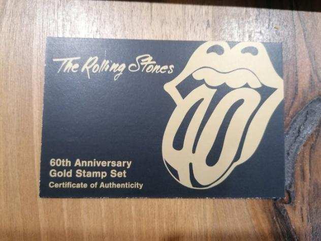 The Rolling Stones - 60th Anniversary - Gold Plated Stamp Set - Royal Mail UK - Cofanetto - Edizione limitata numerata