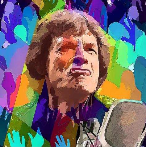 The Rolling Stones - Mick Jagger - Gicleacutee - Original by artist Raffaele De Leo - Limited edition 46 - Opera drsquoarte  Dipinto - 20202020