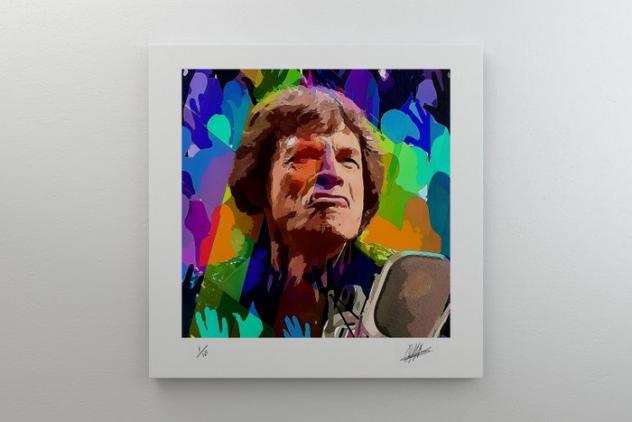 The Rolling Stones - Mick Jagger - Gicleacutee - Original by artist Raffaele De Leo - Limited edition 46 - Opera drsquoarte  Dipinto - 20202020