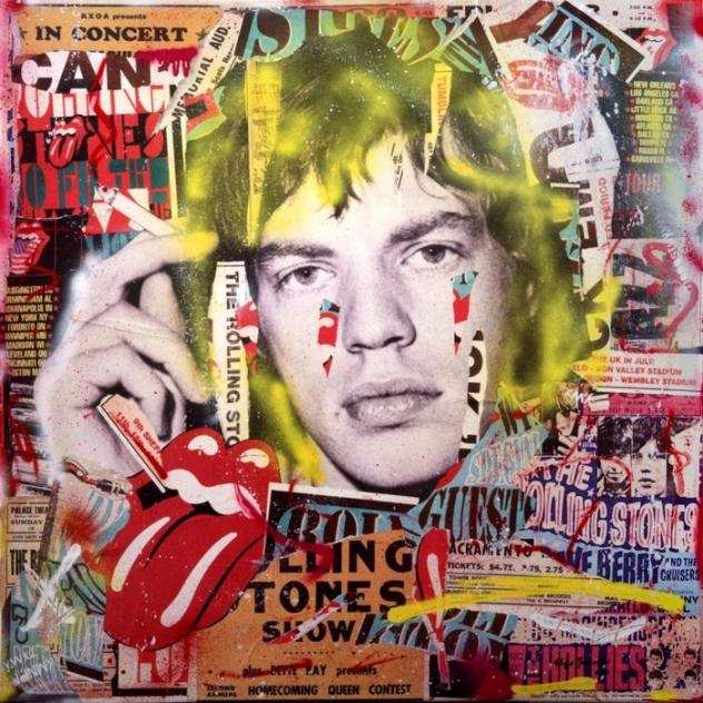 The Rolling Stones - Mick Jagger - The devil is in the details - Artist Filippo Imbrighi - Limited Edition 115 - Print on canvas