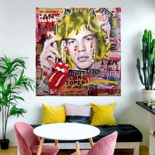 The Rolling Stones - Mick Jagger - The devil is in the details - Artist Filippo Imbrighi - Limited Edition 115 - Print on canvas